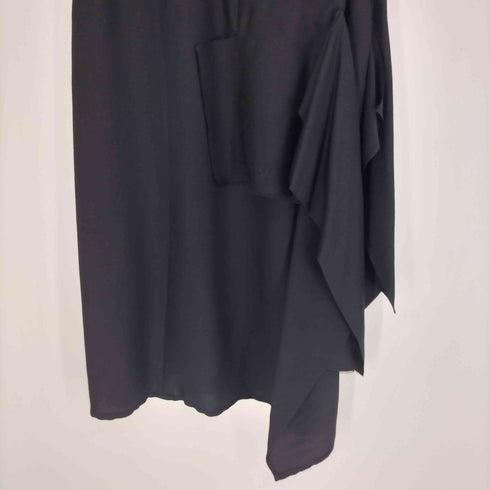 ヨウジヤマモト Yohji Yamamoto collections 25SS S/W TWILL R DRAPED HIGH WAIST SKT S/W ツイル R ドレープ ハイウエスト スカート レディース JPN:1